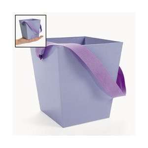  LILAC CARDBOARD BUCKET WITH RIBBON HANDLE (6 PIECES) Toys 