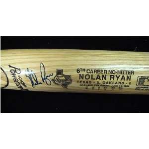   Bat   with 6th Career No Hitter Inscription