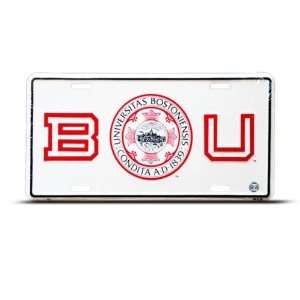 Boston University Metal College License Plate Wall Sign 