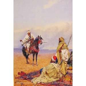  A Horseman Stopping At A Bedouin Camp