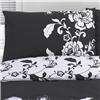 Kensington Black & White Floral Reversible Duvet Quilt Cover Bedding 