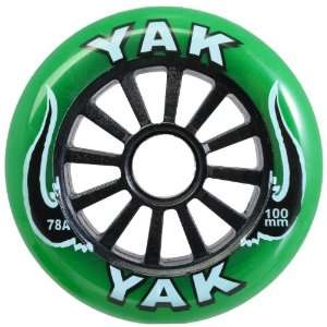  YAK Pro Model Wheel 100mm Green/Black 