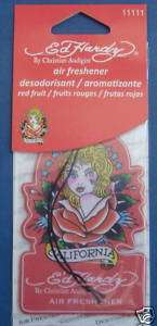 ED HARDY TATTOO CAR HOME AIR FRESHENER RED FRUIT SCENT  
