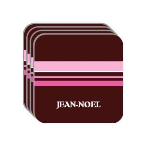 Personal Name Gift   JEAN NOEL Set of 4 Mini Mousepad Coasters (pink 