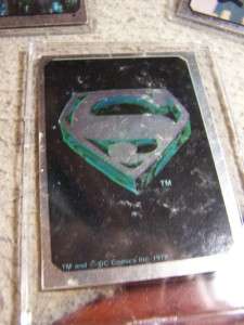 Superman The Movie S2 Sticker CardS 1978 IN PLASTIC CASES MINT 