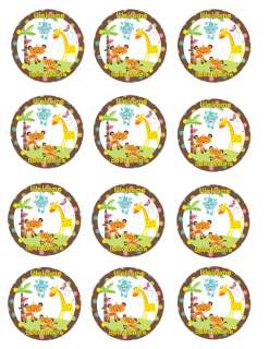FISHER PRICE ABC BABY SHOWER SAFARI Edible Party Cupcake Image Topper 