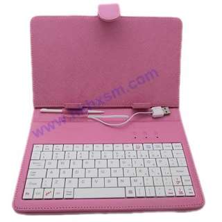 inches Leather Case with Keyboard for USB Tablet  