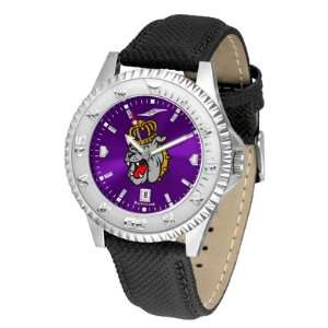  James Madison Dukes JMU NCAA Mens Leather Anochrome Watch 