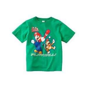  Nintendo Mario Super Sluggers Boys Short Sleeve t shirt Sz 