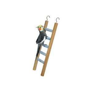  Ladder with Wooden Frame for Large Birds   5 Step Pet 