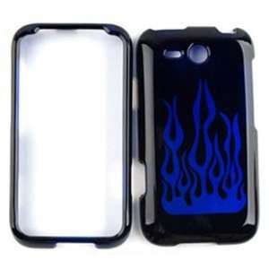  HTC Freestyle Transparent Blue Flame Hard Case/Cover 