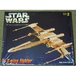  Star Wars X Wing Fighter Model Kit Gold Tone Limited 
