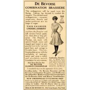  1909 Ad De Bevoise Brassiere Pantaloon Chas DeBevoise 