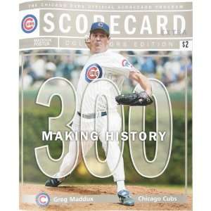  Greg Maddux Chicago Cubs 2004 300th Win Official Scorecard 