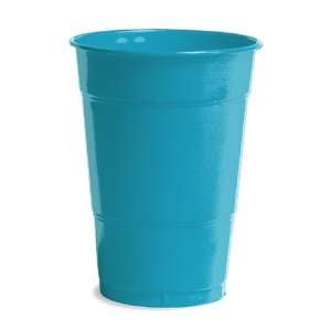  Turquoise Plastic Beverage Cups   16 oz Health & Personal 