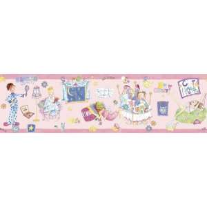  Slumber Party Wall Border in Pink Slumber Party Wall 