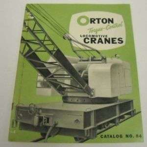 Orton c. 1938 1950 Locomotive Cranes Brochure  