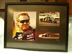 NASCAR Rusty Wallace Framed and Certificate Signed Photograpah  