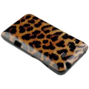  Brown Leopard TPU Silicone Skin gel Case Cover for HTC G13 Wildfire 