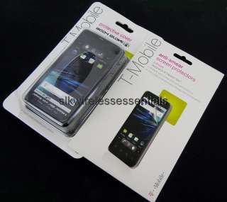   LG G2X P999 Blk Snap On Hard Case Cover+Clip+Screen Protector  