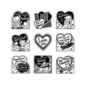  Inkadinkado Inchie Clear Stamps Valentine & Clear Block; 2 
