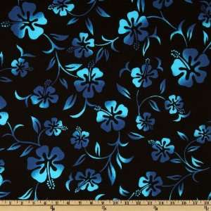  45 Wide Hoffman Tropical Collection Large Hibiscus Black 