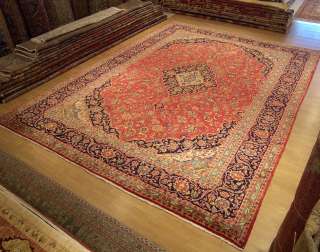 10x13 Handmade Semi Antique Persian Kashan krk Wool Rug  