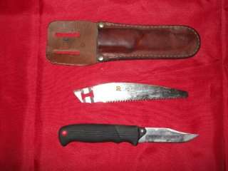VERY RARE KERSHAW KNIFE WITH 2 BLADES AND A SHEATH  