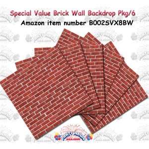  Brick Wall Backdrop 4ft. x 30ft. Pkg/6