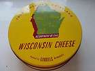 Wisconsin Cheese tin, Americas Dairyland, Packed by GIMBELS 