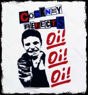 Cockney Rejects   Oi Oi Oi white t shirt   Official   FAST SHIP  