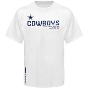    Mens Dallas Cowboys White Sideline Tacon Tshirt