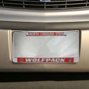  NCAA North Carolina State Wolfpack Chrome License Plate 