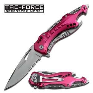  Tac Force Tek Assisted Action Open Knife   Pink Sports 