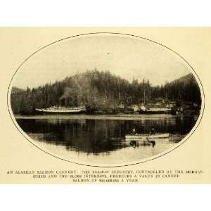  1910 Print Alaskan Salmon Cannery Morgan Heims Sloss Fish 