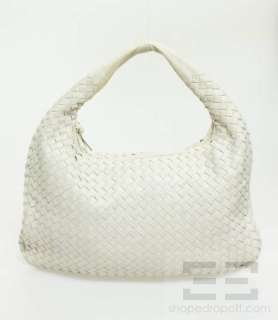 Bottega Veneta Ivory Intrecciato Leather Handbag  