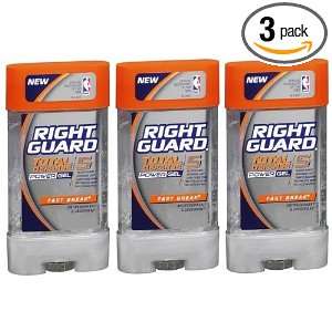  Right Guard Total 5 Defense Power Gel Fast Break Deodorant, 3 Oz (3 