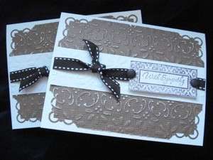 Lot 2 Handmade Sympathy Cards Stampin Up Just Rite  