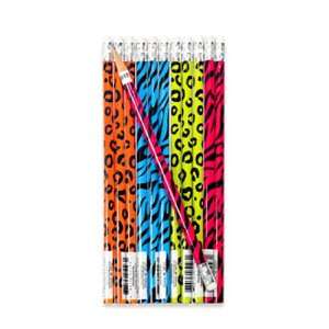  Neon Safari Animal Print Pencils (2 dz) Toys & Games