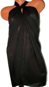 NWT Dotti Black Sheer Swimsuit Cover Up Skirt Sarong OS  