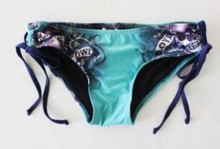 NWT Ed Hardy Bikini Bottom BoyShort Blue XS 100%AUTH