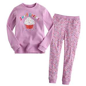   Baby&Toddler Kids Girl Sleepwear Pajama Set Pink Sweet Dream  