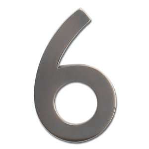   Solid Cast Brass 4 Inch Floating House Number, Dark Aged Copper 6