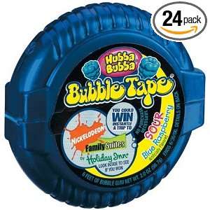 Hubba Bubba Bubble Gum Tape, Sour Blue Raspberry, 2 Ounce Tapes (Pack 