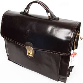 100% Made in Italy Leather Business Bag Briefcase   Man  