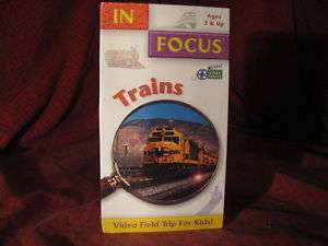 In Focus Trains BRAND NEW KIDS VHS VIDEO Train Educat  