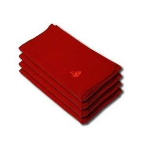   Fiesta Set of 4 Scarlet Red Cotton Napkins with Logo