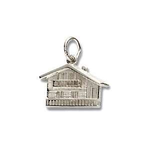  Rembrandt Charms Swiss Chalet Charm, Sterling Silver 