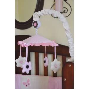  Pink & Brown Musical Mobile to go with Sweet Butterfly Design Baby