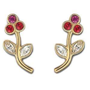 Swarovski Crystal Precious Flower Earrings Jewelry